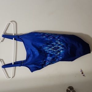 Amoena ROME One Piece Blue Turqoise Swimsuit Size 8B NWT